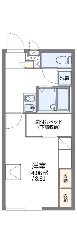 レオパレスぎおう(1K/2階)の間取り写真