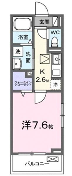 グレイス笠作 野洲市行畑(1K/1階)の間取り写真