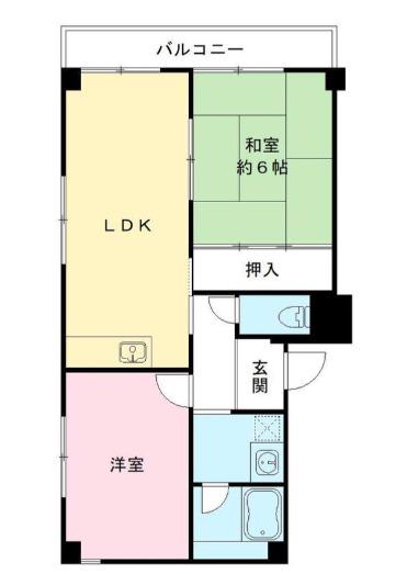 マンショングラッド(2LDK/2階)の間取り写真