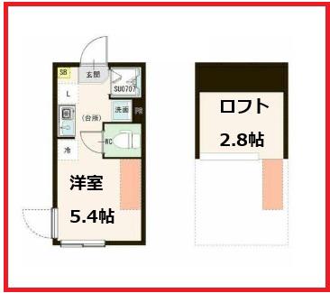 カーサ エスト 小岩(ワンルーム/2階)の間取り写真