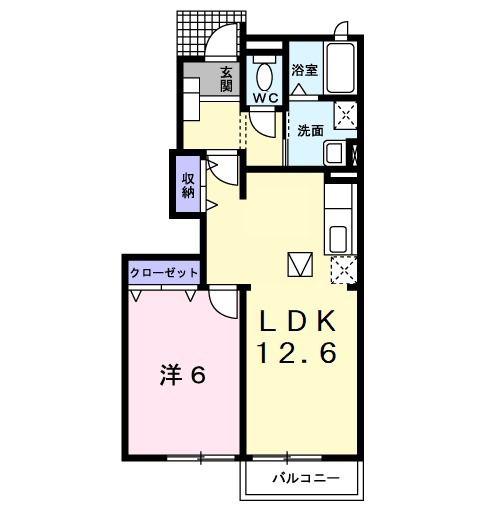 コータ・コート(1LDK/1階)の間取り写真