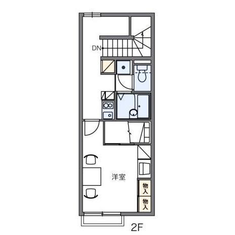 レオパレスプロヴァンス007(1K/2階)の間取り写真