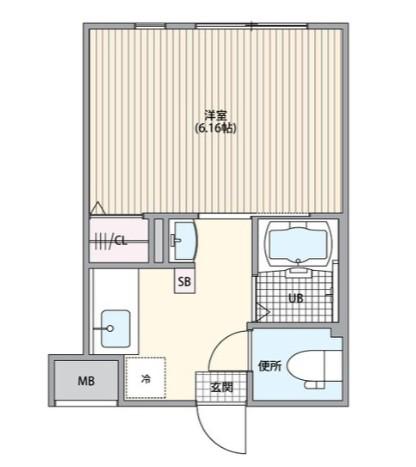 FUSION練馬春日町レジデンス(1K/2階)の間取り写真