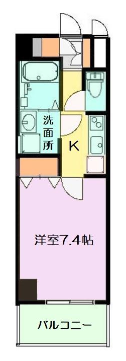 サングレース赤塚A(1K/5階)の間取り写真