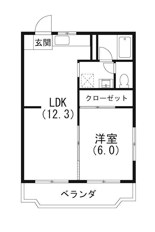 WINDY宮の前I(1LDK/2階)の間取り写真