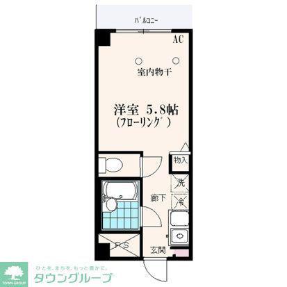EIGHTYEIGHTタチカワ(ワンルーム/2階)の間取り写真