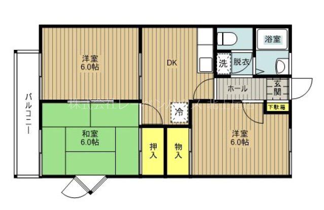 埼玉県蓮田市(3DK/1階)の間取り写真