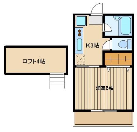 栄ハイツ(1K/1階)の間取り写真