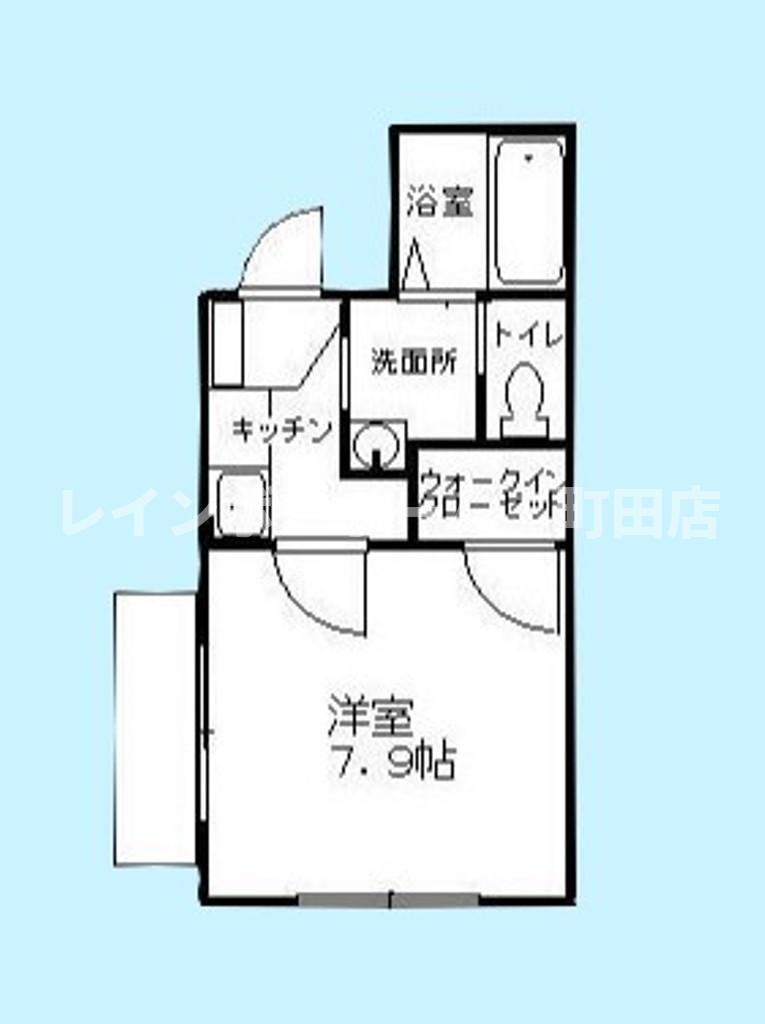 アスティオン相模台(1K/1階)の間取り写真
