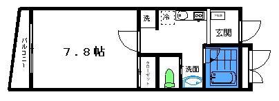 クリスタルアイボリー大森(1K/1階)の間取り写真