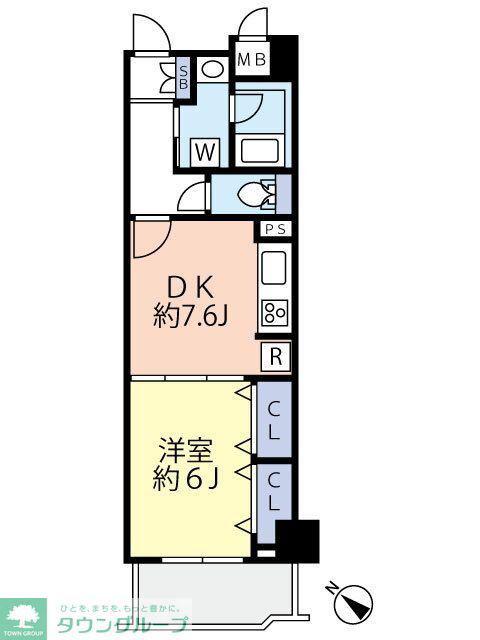 ダイアパレス西巣鴨II(1DK/2階)の間取り写真