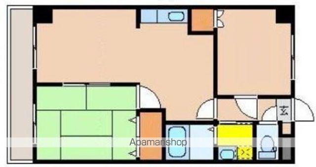 サンライズ清武(2LDK/6階)の間取り写真