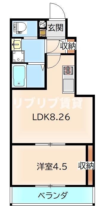 サクラノキタ(1LDK/1階)の間取り写真