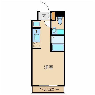 ステージグランデ大宮(ワンルーム/6階)の間取り写真