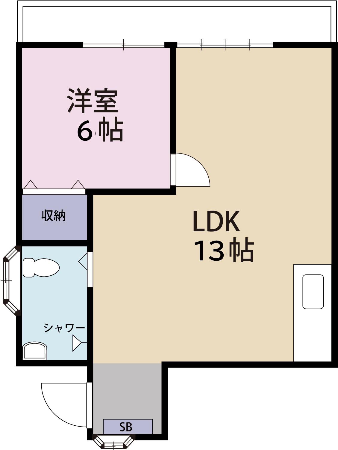 エミネンス前島(1LDK/3階)の間取り写真