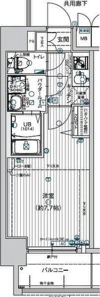 MJC大阪ファインゲート(1K/3階)の間取り写真