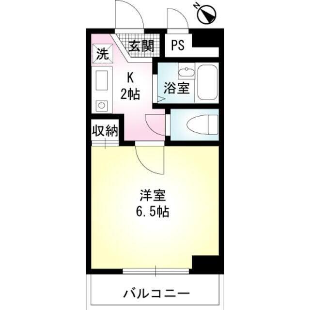 エステート岡野(1K/4階)の間取り写真