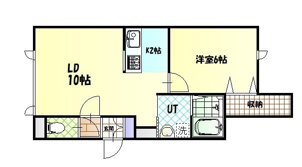 ZEN5・2(1LDK/1階)の間取り写真
