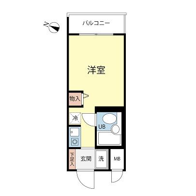 TOP大森北NO.1(ワンルーム/2階)の間取り写真