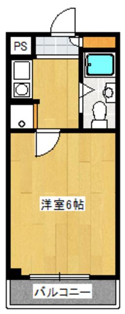 GRANDE永山(1K/1階)の間取り写真