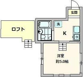 ライフピアフォンテーヌ(1K/1階)の間取り写真
