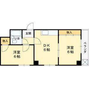大和田ローズマンション(2DK/3階)の間取り写真