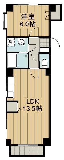 マンションタナカ(1LDK/1階)の間取り写真