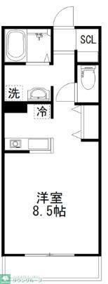 LA SUACASA D(ワンルーム/3階)の間取り写真