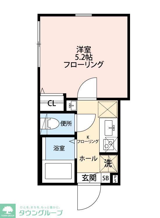 グランクオール氷川台(1K/1階)の間取り写真