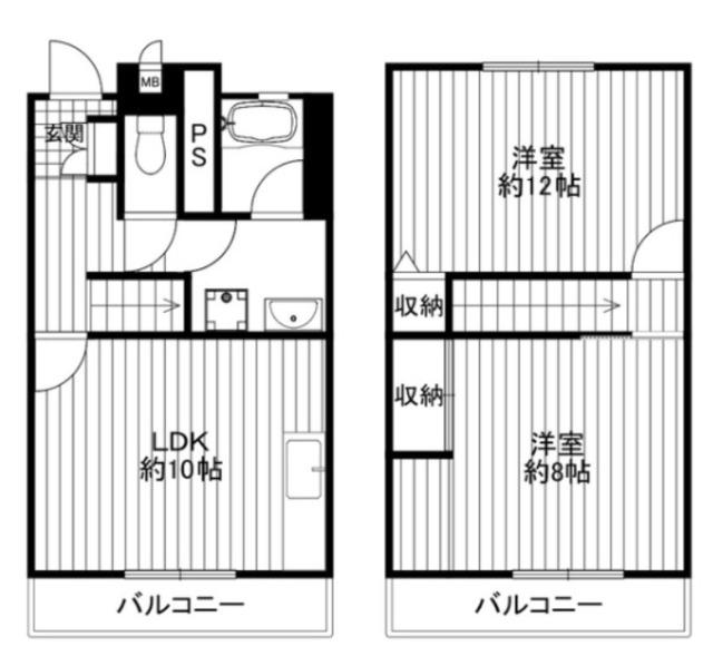 メゾンセレナイト(2LDK/3階)の間取り写真
