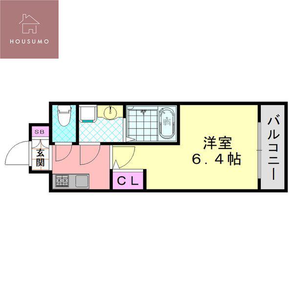 H-MAISON平野イーストV(1K/1階)の間取り写真