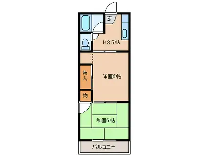 クラッシーハウス船岡(2K/1階)の間取り写真