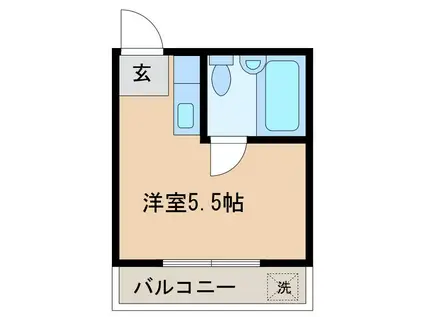 江曽島マンション(ワンルーム/3階)の間取り写真