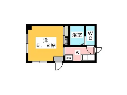 OPEN GATE武蔵関(1K/2階)の間取り写真