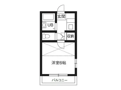 春日パレス(1K/2階)の間取り写真