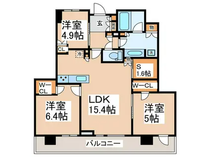 グレーシアタワーズ海老名ウエスト(3SLDK/11階)の間取り写真