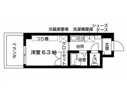 AMITIE DEMEURE MASUMI(1K/5階)の間取り写真