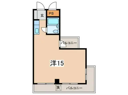 司ハイムII(ワンルーム/2階)の間取り写真