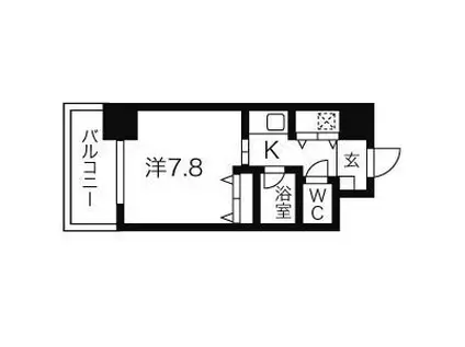 AXIS桜通内山(1K/11階)の間取り写真
