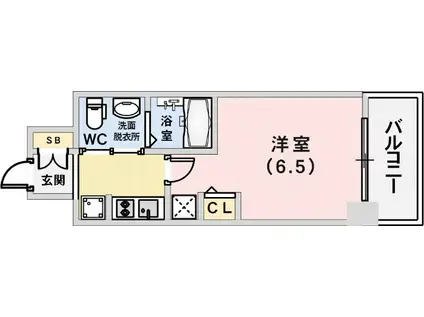 エステムプラザ神戸三宮ルクシア(1K/10階)の間取り写真