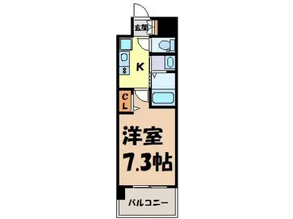 S-FORT大須観音(1K/5階)の間取り写真