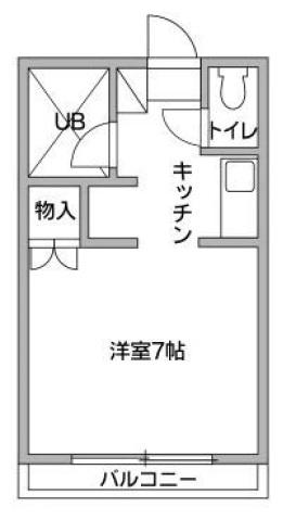 コーポとも.I(1K/1階)の間取り写真