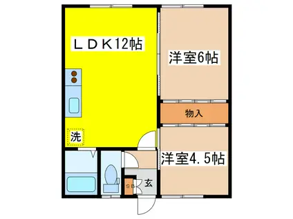 大王マンション(2LDK/2階)の間取り写真