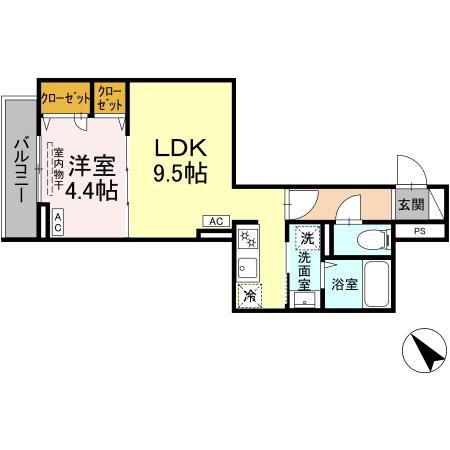 グラナーデ石神井台(1LDK/3階)の間取り写真