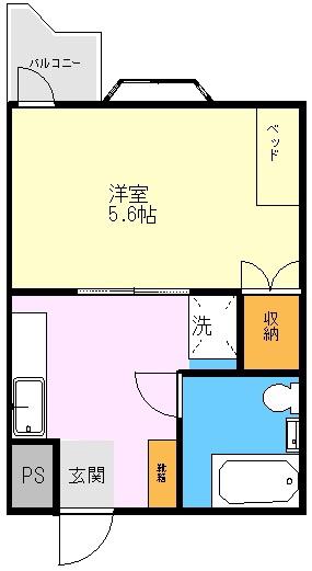 ステイ新南部(1K/5階)の間取り写真