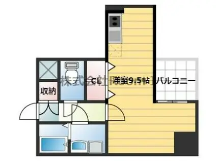 Y&RINO RESIDENCE(1K/3階)の間取り写真