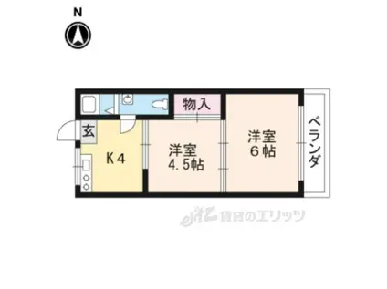 三幸マンション(2K/3階)の間取り写真