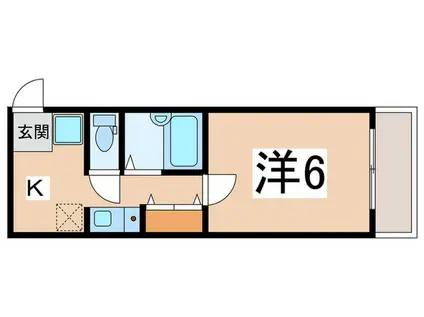 パトラK(1K/7階)の間取り写真