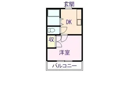 エステート(ワンルーム/1階)の間取り写真