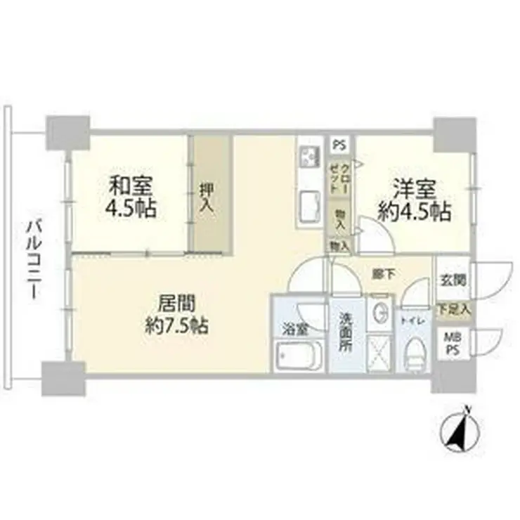 ライオンズマンション千葉スポーツセンター駅前 7階階 間取り